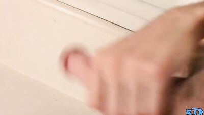 Straight jock Apollo Delion masturbates and cums on himself