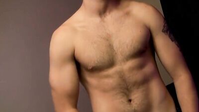 Handsome jock Billy Club masturbates and cums solo