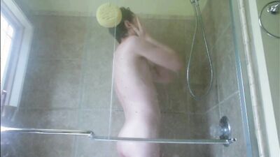 Hunk in Sexy Undies and Sweats Showers and Cums!
