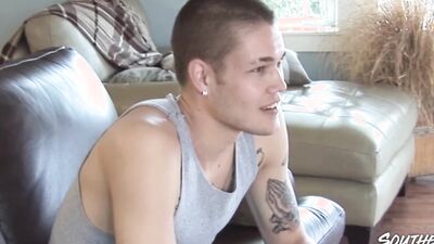 SOUTHERNSTROKES First Timer Tyler Hills Masturbates Solo