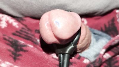 Soft to hard - hard to soft cumshot from estim