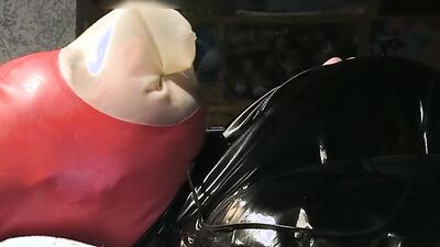 Long breathplay with electric stimulation wearing 2 catsuits and 2 corsets high quality