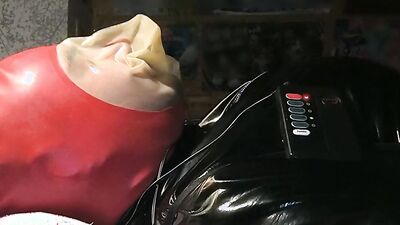 Long breathplay with electric stimulation wearing 2 catsuits and 2 corsets high quality