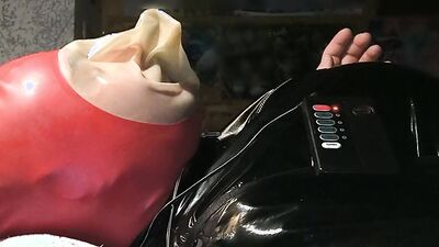 Long breathplay with electric stimulation wearing 2 catsuits and 2 corsets high quality
