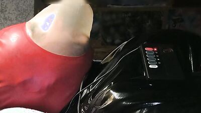 Long breathplay with electric stimulation wearing 2 catsuits and 2 corsets high quality