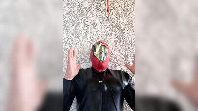Double latex mask breath play