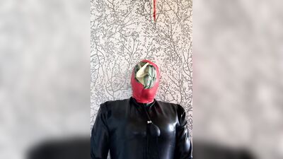 Double latex mask breath play