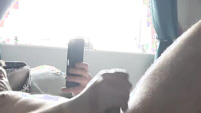 Oily exploding cock shoots cum 2 foot in the air