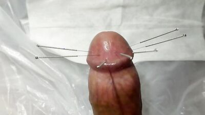 CBT needling penis