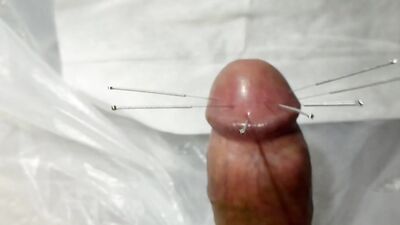 CBT needling penis