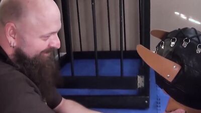 Submissive Masked Gay Dominated By Bear