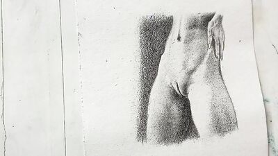 Erotic Art of a Sexy Nude Fit Latina Showing her clean shaved Pussy Unintensional ASMR