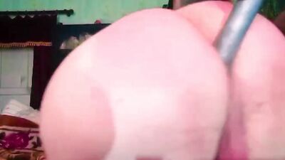 Straight, fucks himself in the ass with a 12-inch cock, tears his asshole