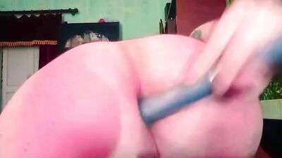 Straight, fucks himself in the ass with a 12-inch cock, tears his asshole