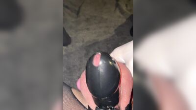 POV RUINED CUM SHOT IN CHASTITY CAGE