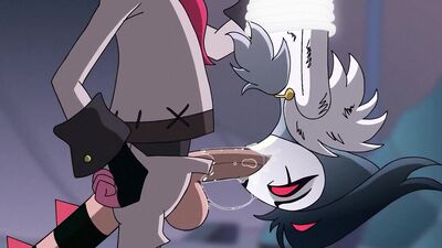 Stolas from Helluva Boss doing blowjob