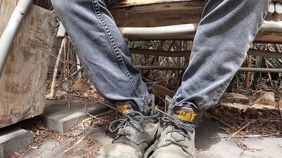 Pissing jeans and work boots