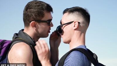 FalconStudios - Tristan Hunter's Cock Goes Pendulum When He Rides Hunk Outdoors