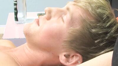 Blond twink Hayden Chandler facialized by Phillip Ashton