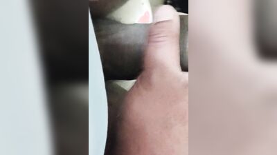 In the bathroom masturbating