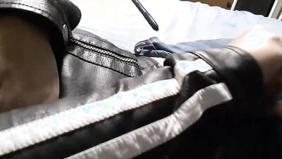 Gay Leather Fag Humiliated Jerks Off