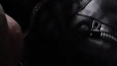 Gay Leather Fag Humiliated Jerks Off