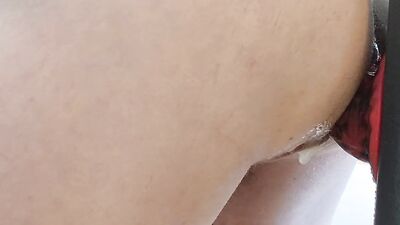 My thrusting dildo makes me cum!