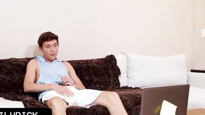 Flexible Boy Lets His Muscular Step Father Join Him On Live Chat Camera And Pounds His Ass