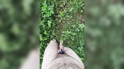 Leaving Clothes Behind To Cum In A Field
