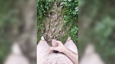 Leaving Clothes Behind To Cum In A Field