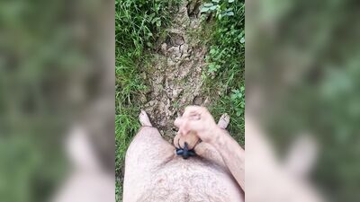Leaving Clothes Behind To Cum In A Field