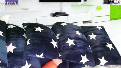 Down Jacket Wearing Pillow Humping Fun