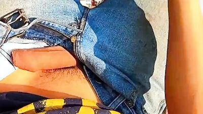 Cum and Piss All Over Myself While Riding My Lawn Mower
