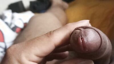 Andi gropes his most erogenous parts and his penis explodes in a rich explosion of semen