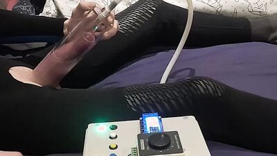 Pump and cum - Milked by the machine.