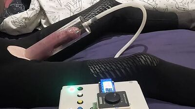 Pump and cum - Milked by the machine.