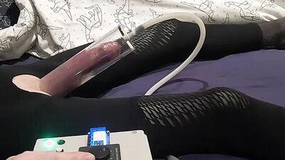 Pump and cum - Milked by the machine.