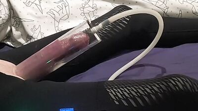 Pump and cum - Milked by the machine.