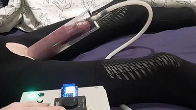 Pump and cum - Milked by the machine.