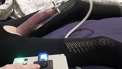 Pump and cum - Milked by the machine.