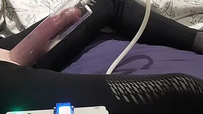 Pump and cum - Milked by the machine.