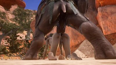 Rhinoceros fucks his boy