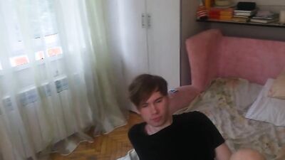 Twink sucking lollipop and getting fucked