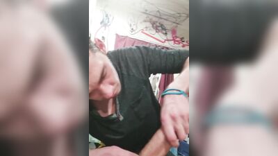Massive dick deepthroat