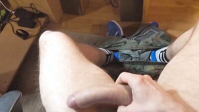 Playing with my big dick in slow motion