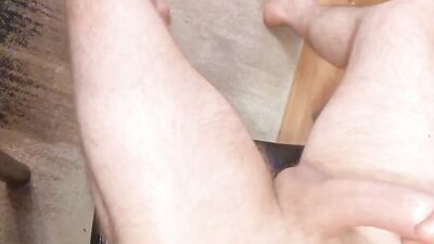 Playing with my big dick in slow motion