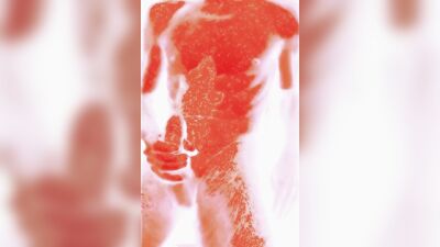 Lava-hot alien jock caught jerking off
