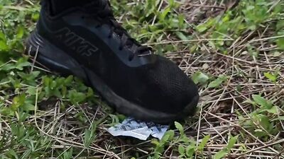Dominant guy makes imaginary friend suck and cum a lot in condom