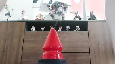 Crazy soft toy and giant plug stretching my ass