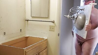 Doing some Naked Handyman Work